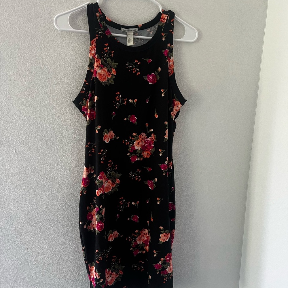 Charlotte Russe Black Floral Mini Dress